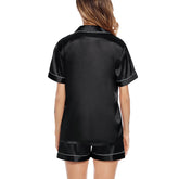 Silk Couple Pajamas Men And Women Short Silk Pyjama Set